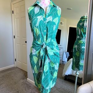 UNTUCKit Floral Vacation Button Down Wrap Dress